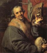 Johann Zoffany Self-Portrait with Hourglass oil on canvas